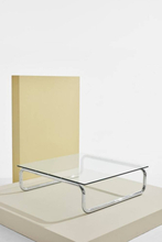 Lulu soffbord i glas och krom 80x80 cm