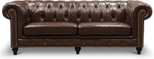 Brackley Chesterfield 3-sits soffa i läder