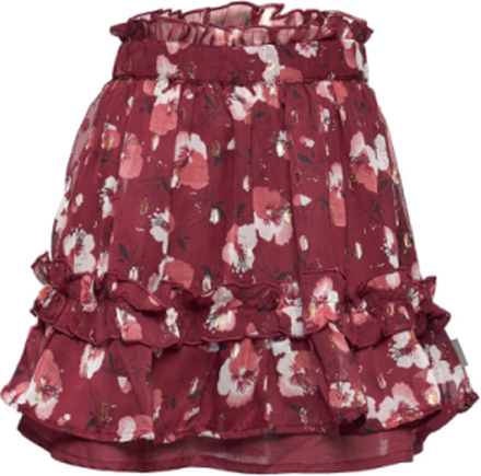 Skirt Flower Dot Dresses & Skirts Skirts Short Skirts Multi/mønstret Creamie*Betinget Tilbud