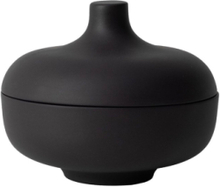 Sand Medium Bowl W Lid Home Tableware Bowls & Serving Dishes Serving Bowls Black Design House Stockholm