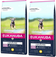 Eukanuba Puppy Grain Free Small & Medium Chicken 2 x 12kg