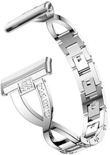 VERSA 3 X Shape Rhinestone Decor Watch Band til Fitbit Versa 3 / Sense