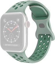 Apple Watch (41mm) dual color silicone watch strap - Light Green / Green Size: S / M