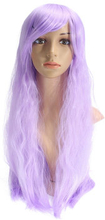 70cm Light Purple Corn Perm Long Curly Wavy Cosplay Wig Party Daily Wigs