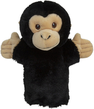 Speelgoed Handpop chimpansee aap zwart 23 cm