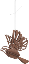 Cooee Design Paper Bird ornament 2-pack, coffee