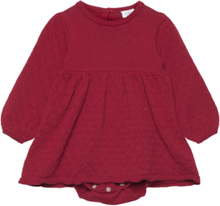 Mallie Dresses & Skirts Dresses Baby Dresses Long-sleeved Baby Dresses Red Hust & Claire
