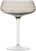 Champagne Coupe Triple Cut Home Tableware Glass Champagne Glass Grey LOUISE ROE
