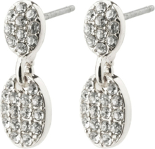 Beat Recycled Crystal Earrings Silver-Plated Ørestickere Smykker Silver Pilgrim