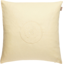 Tonal Crest Cushion Home Textiles Cushions & Blankets Cushions Yellow GANT