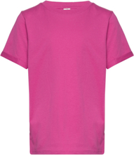 Lpria Ss Fold Up Solid Tee Tw Bc T-shirts Short-sleeved Rosa Little Pieces*Betinget Tilbud