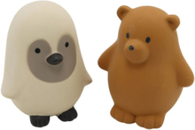 Natural Rubber, Bath Toys, Bear & Owl, 2-Pack Toys Bath & Water Toys Bath Toys Multi/patterned Rätt Start