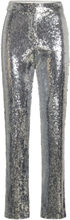 Silver Sequin Trousers Bottoms Trousers Flared Silver Gina Tricot