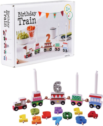 Birthday Train With Numbers - Barbo Wood Home Kids Decor Decoration Accessories/details Multi/mønstret Barbo Toys*Betinget Tilbud