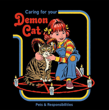Caring For Your Demon Cat Men's T-Shirt - Black - S - Black