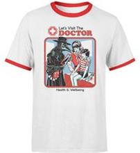Let's Visit The Doctor Men's Ringer T-Shirt - White/Red - S - White Red