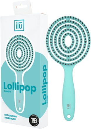 Ilu Brush Lollipop Ocean Blue Beauty Women Hair Hair Brushes & Combs Detangling Brush Nude ILU