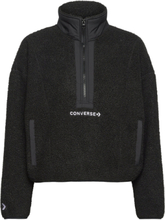 "Sherpa Half Zip Sport Sweatshirts & Hoodies Sweatshirts Black Converse"