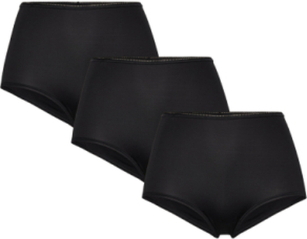 Sloggi 24/7 Microfibre Maxi C3P Lingerie Panties High Waisted Panties Black Sloggi