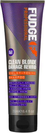 Clean Blonde Damage Rewind Violet Shampoo Beauty WOMEN Hair Care Silver Shampoo Nude Fudge*Betinget Tilbud