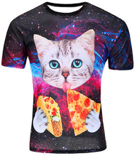 Personalized Space Cat Printing T-shirt