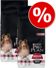 Sparpaket: 2 x Grossgebinde Pro Plan Hundefutter - All Size Adult Performance (2 x 14 kg)