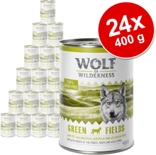 Sparpaket: Wolf of Wilderness Adult 24 x 400 g - Wide Acres - Huhn