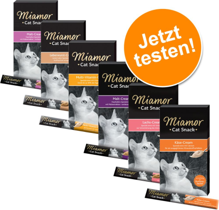 Gemischtes Sparpaket Miamor Cat Snack - 35 x 15 g (6 Sorten)