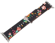 Flower Pattern PU Leather Classic Buckle Watchband for Apple Watch Series 5 / 4 44mm / Series 3 2 1