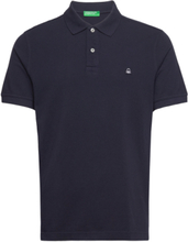 Short Sleeves T-Shirt Polos Short-sleeved Marineblå United Colors Of Benetton*Betinget Tilbud