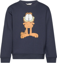 Garfield Cotton Sweatshirt Sweat-shirt Genser Marineblå Mango*Betinget Tilbud
