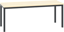 Kleedkamerbank met houten zitlatten - 100 cm breed