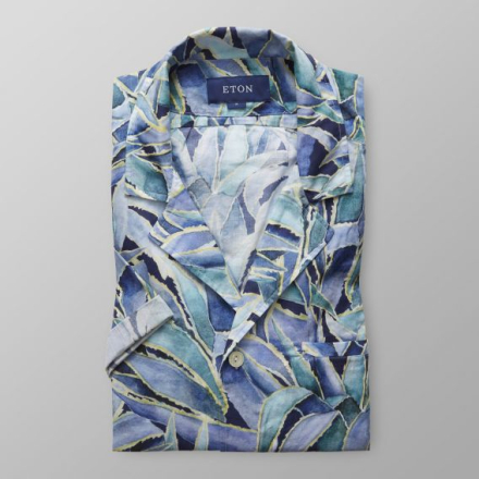 Eton Contemporary fit Palmmönstrad resortskjorta