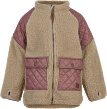 Teddy Jacket Recycled Outerwear Fleece Outerwear Fleece Jackets Beige Mikk-line*Betinget Tilbud