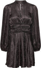 "Jacquard Mini Dress Designers Short Dress Black By Ti Mo"
