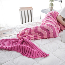 95x195CM Yarn Knitting Mermaid Tail Blanket
