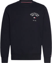 "Wcc Arched Varsity Sweatshirt Tops Sweatshirts & Hoodies Sweatshirts Navy Tommy Hilfiger"