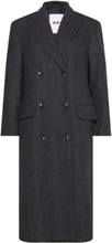 Bert - Woolen Herringb Outerwear Coats Winter Coats Black Day Birger Et Mikkelsen