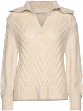 Knit Pullover Troyer Tops Knitwear Jumpers Beige Tom Tailor