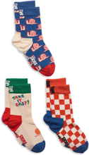 Kids 3-Pack Boozt Gift Set Socks & Tights Socks Multi/mønstret Happy Socks*Betinget Tilbud