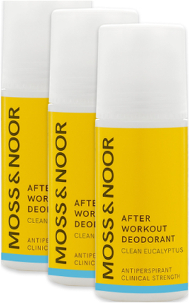 After Workout Deodorant Clean Eucalyptus 3 Pack Deodorant Roll-on Nude MOSS & NOOR