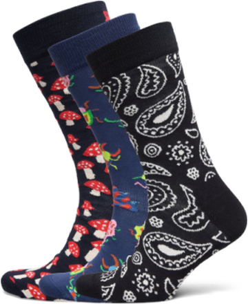 3-Pack Boozt Gift Set Underwear Socks Regular Socks Multi/mønstret Happy Socks*Betinget Tilbud