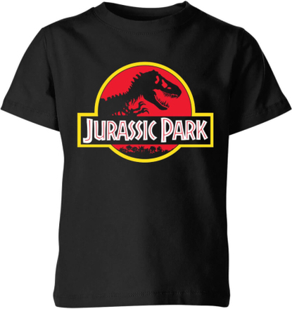 Classic Jurassic Park Logo Kids' T-Shirt - Black - 9-10 Years