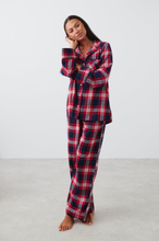 Gina Tricot - Flannel pyjamas trousers - pyjamat - Red - M - Female