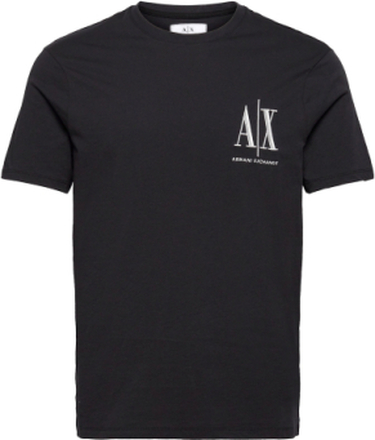 T-Shirt T-shirts Short-sleeved Svart Armani Exchange*Betinget Tilbud