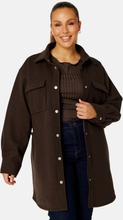 BUBBLEROOM Sonya Shirt Jacket Dark brown M