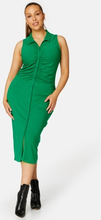 BUBBLEROOM Philippa drapy button dress Green 4XL
