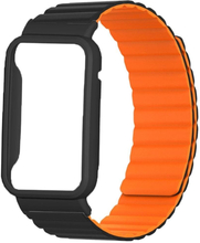Xiaomi Mi Band 7 Pro silicone watch strap with cover - Black / Orange