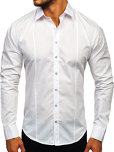 Koszula męska elegancka z długim rękawem biała Bolf 4705G