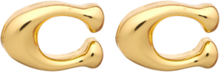 Coach Signature C Stud Earrings Designers Jewellery Earrings Studs Gold Coach Accessories
